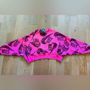 NIKE large logo pink sweatshirt